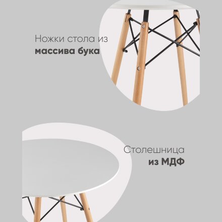 Стол Eames DSW D90 