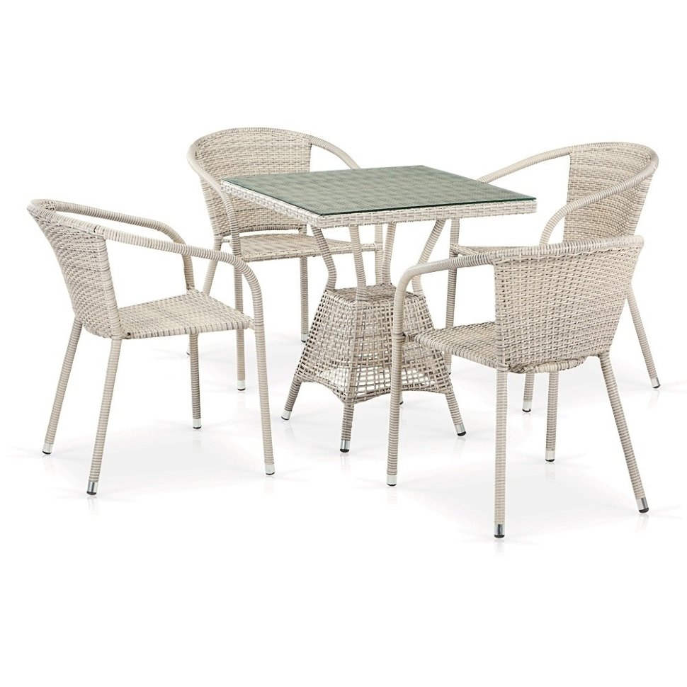 Комплект плетеной мебели T706/Y137C-W85 Latte 4Pcs Комплект плетеной мебели T706/Y137C-W85 Latte 4Pcs