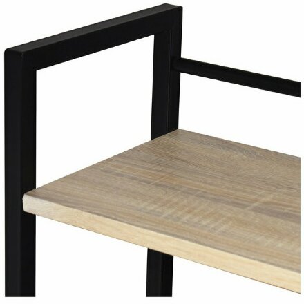 Стол на металлокаркасе BRABIX &quot;LOFT CD-005&quot;,1200х520х1200 мм, 3 полки, цвет дуб натуральный, 641223 