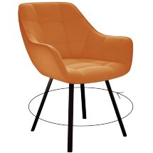 Стул DikLine 252 поворотный, B17 TERRACOTTA, ножки черные