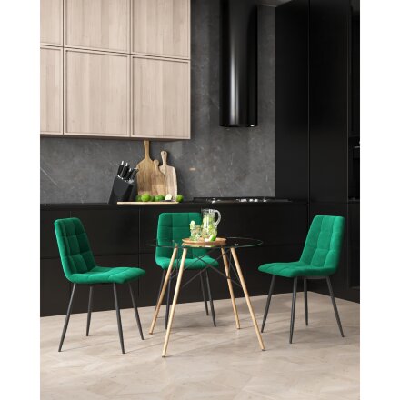 Стол Eames DSW D80 стеклянный 