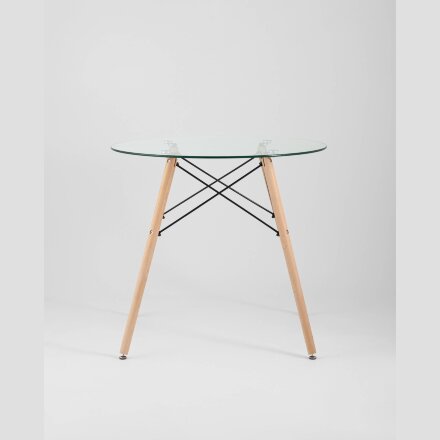 Стол Eames DSW D80 стеклянный 