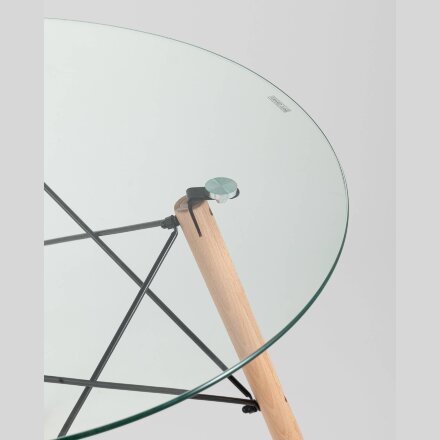 Стол Eames DSW D80 стеклянный 