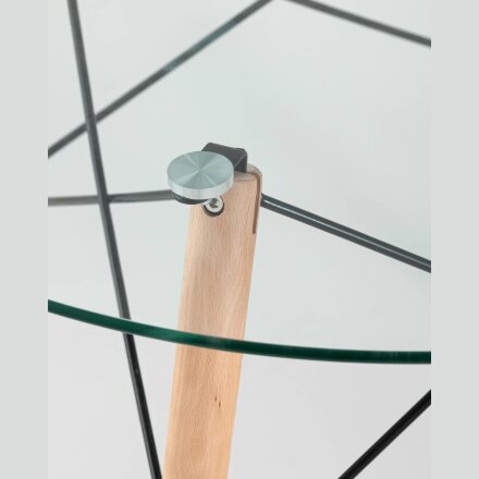 Стол Eames DSW D80 стеклянный 