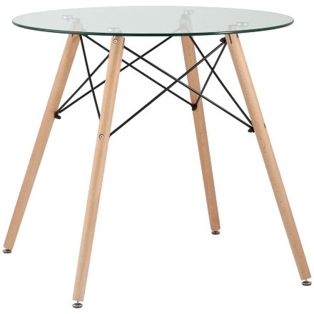 Стол Eames DSW D80 стеклянный 