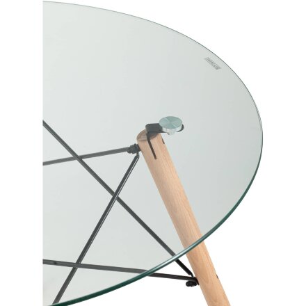 Стол Eames DSW D80 стеклянный 