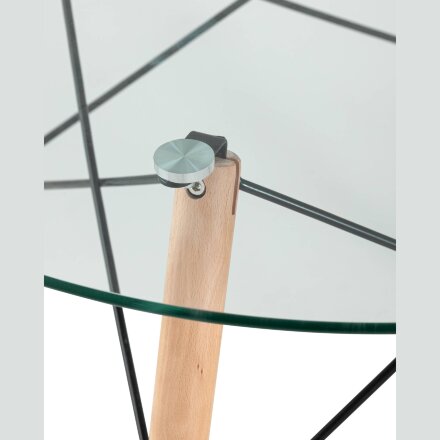 Стол Eames DSW D80 стеклянный 