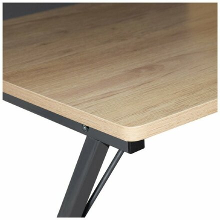Стол на металлокаркасе BRABIX &quot;LOFT CD-007&quot;, 800х500х840 мм, органайзер, комбинированный, 641227 