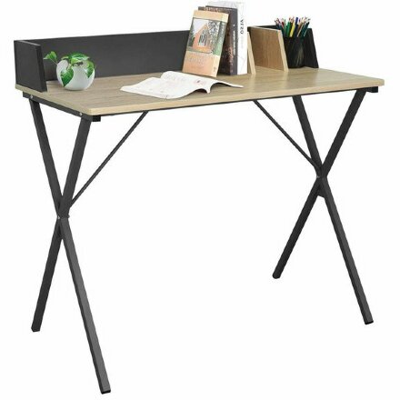 Стол на металлокаркасе BRABIX &quot;LOFT CD-007&quot;, 800х500х840 мм, органайзер, комбинированный, 641227 
