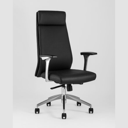 Компьютерное кресло TopChairs для руководителя TopChairs Armor офисное черное обивка экокожа крестовина металл 