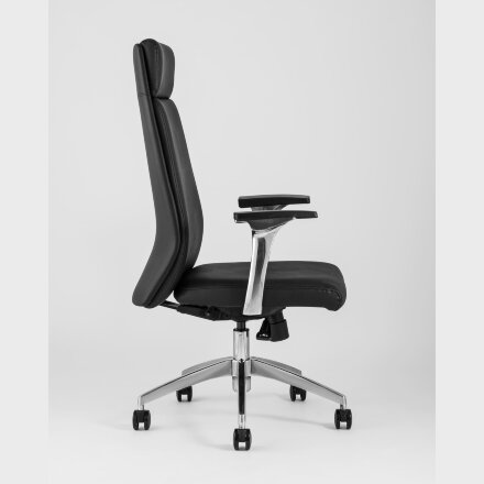 Компьютерное кресло TopChairs для руководителя TopChairs Armor офисное черное обивка экокожа крестовина металл 