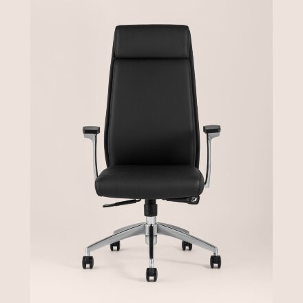 Компьютерное кресло TopChairs для руководителя TopChairs Armor офисное черное обивка экокожа крестовина металл 