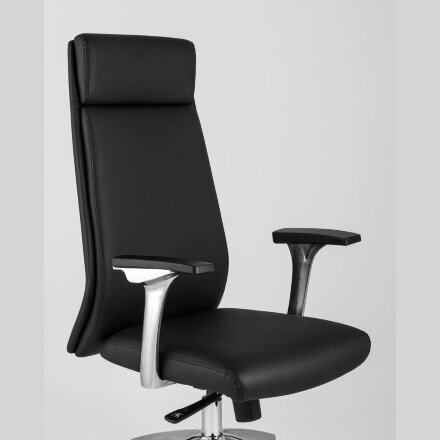 Компьютерное кресло TopChairs для руководителя TopChairs Armor офисное черное обивка экокожа крестовина металл 