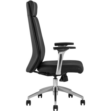 Компьютерное кресло TopChairs для руководителя TopChairs Armor офисное черное обивка экокожа крестовина металл 