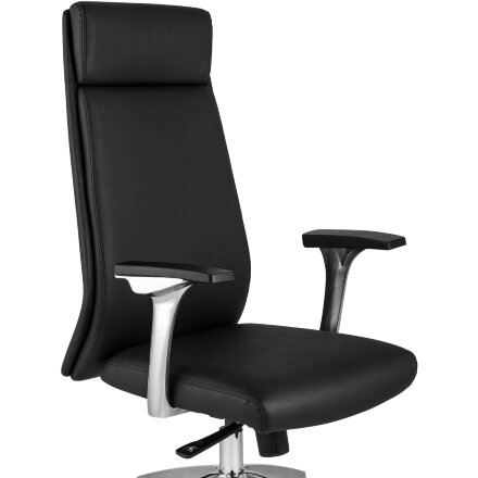 Компьютерное кресло TopChairs для руководителя TopChairs Armor офисное черное обивка экокожа крестовина металл 