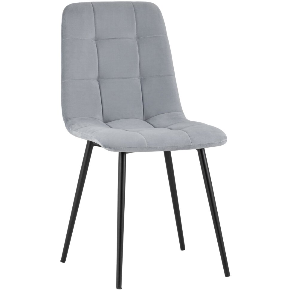 Стул Stool Group Oliver велюр светло-серый ножки металл черные Стул Stool Group Oliver велюр светло-серый ножки металл черные