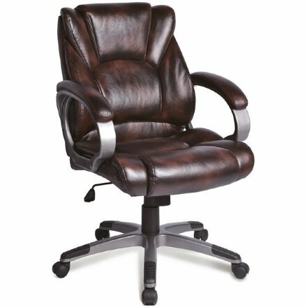 Кресло офисное BRABIX &quot;Eldorado EX-504&quot;, экокожа, коричневое, 530875 Коричневый