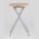 Табурет складной Stool Group МДФ бежевый/бук, сиденье - МДФ, каркас - сталь, порошковое напыление, металлические ножки 