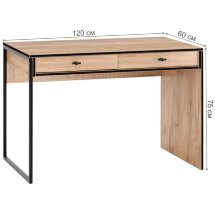 Компьютерный стол Брут 6  крафт золотой / черный