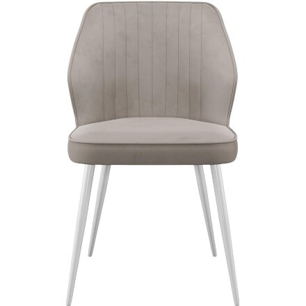 Стул DikLine 222 B03 BEIGE, ножки белые 