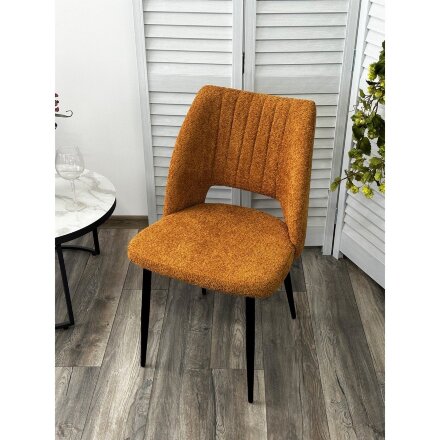 Стул LONDON UF998-06 бронза, букле / черный каркас / Товарный знак DISAUR 