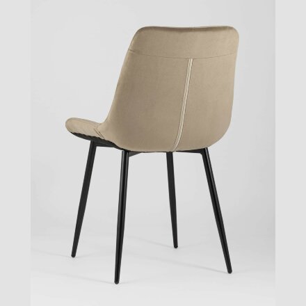 Комплект из двух стульев Stool Group Флекс велюр капучино ножки из металла черные 