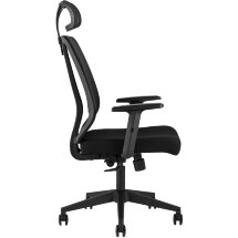 Компьютерное кресло TopChairs для руководителя TopChairs Post офисное черное обивка сетка ткань крестовина пластик