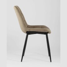 Комплект из четырех стульев Stool Group Флекс велюр капучино ножки из металла черные
