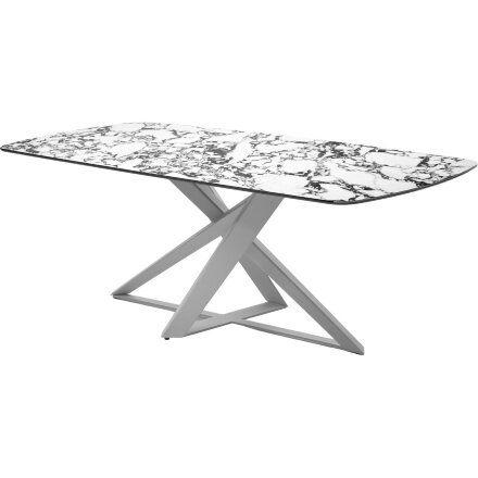 Стол VICENZA 220 BULGARI WHITE, керамика / белый, ®DISAUR 
