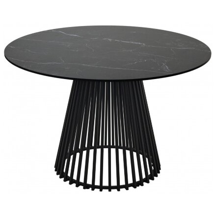 Керамический стол Terni 120 керамика черный мрамор матовый matt black marble solid ceramic / черный 