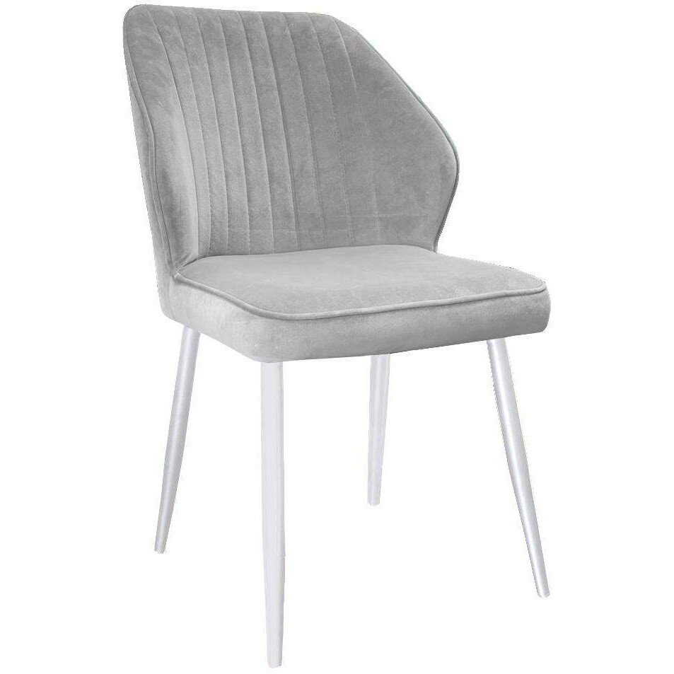 Стул DikLine 222 B22 GREY, ножки белые Стул DikLine 222 B22 GREY, ножки белые