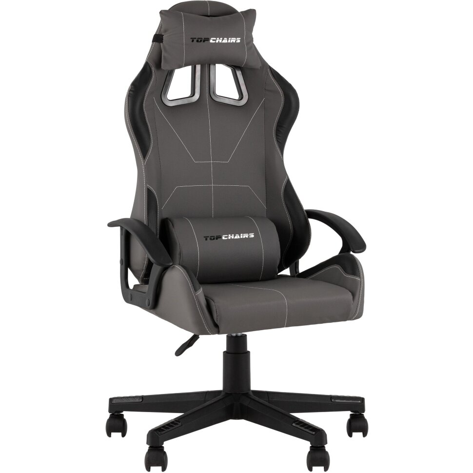 Кресло спортивное TopChairs Wyvern серо-черный Кресло спортивное TopChairs Wyvern серо-черный