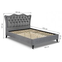 Кровать Madlen 160х200 grey