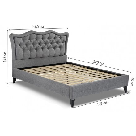 Кровать Madlen 160х200 grey 