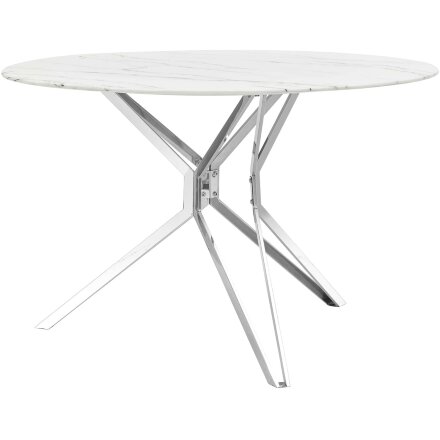 Стол обеденный Stool Group Балтимор 120*120 белый стеклянный 