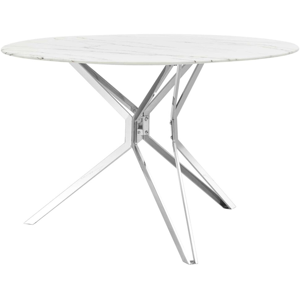 Стол обеденный Stool Group Балтимор 120*120 белый стеклянный Стол обеденный Stool Group Балтимор 120*120 белый стеклянный