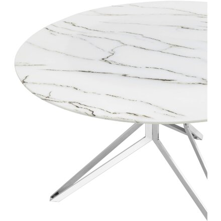 Стол обеденный Stool Group Балтимор 120*120 белый стеклянный 