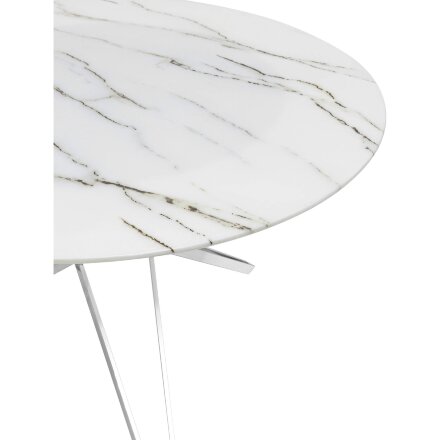 Стол обеденный Stool Group Балтимор 120*120 белый стеклянный 