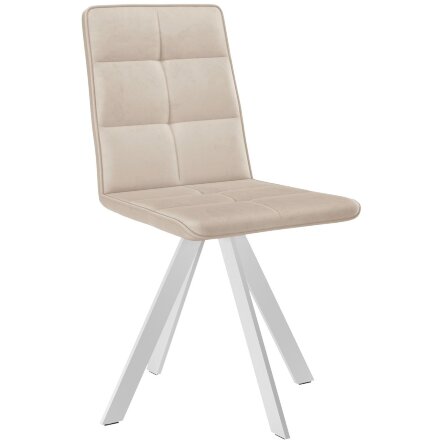 Стул DikLine 230 поворотный B03 BEIGE, ножки белые 