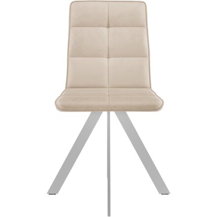 Стул DikLine 230 поворотный B03 BEIGE, ножки белые 