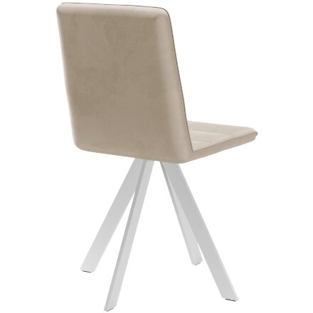 Стул DikLine 230 поворотный B03 BEIGE, ножки белые 
