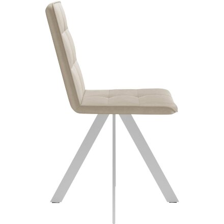 Стул DikLine 230 поворотный B03 BEIGE, ножки белые 