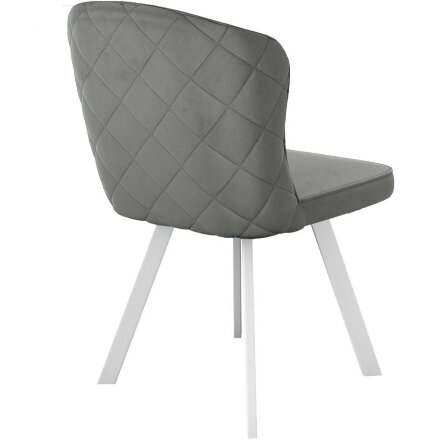 Стул DikLine 219 поворотный, B22 GREY, ножки белые 
