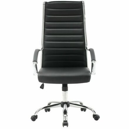 Кресло офисное BRABIX &quot;Style EX-528&quot;, экокожа, хром, черное, 531947 Черный