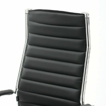 Кресло офисное BRABIX &quot;Style EX-528&quot;, экокожа, хром, черное, 531947 Черный