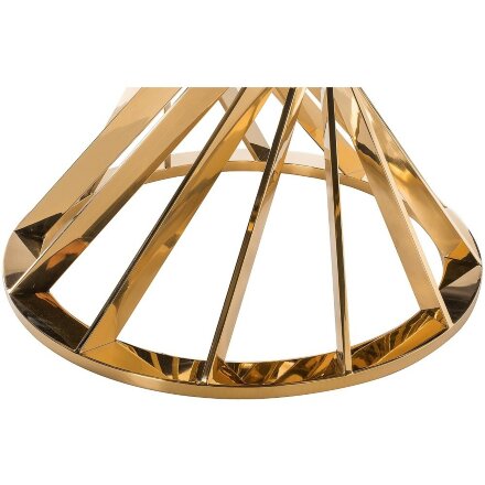Стол стеклянный Twist gold / black 
