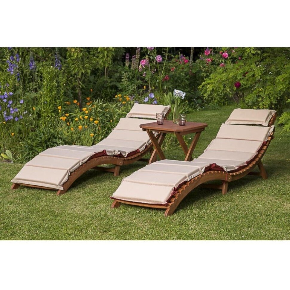 Комплект шезлонги и столик AFM-803A-T133 Beige (2+1) Комплект шезлонги и столик AFM-803A-T133 Beige (2+1)
