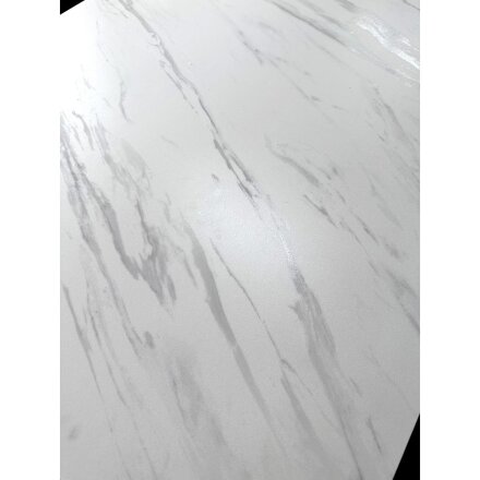 Стол VASTO 200 MARBLES KL-99 Белый мрамор матовый, итальянская керамика/ черный каркас, ®DISAUR 