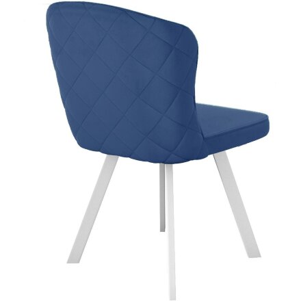Стул DikLine 219 поворотный, B8 BLUE, ножки белые 