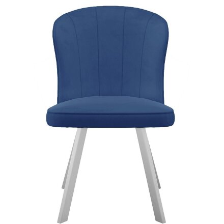 Стул DikLine 219 поворотный, B8 BLUE, ножки белые 